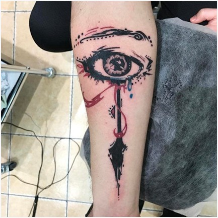  Eyes With Tears Tattoo